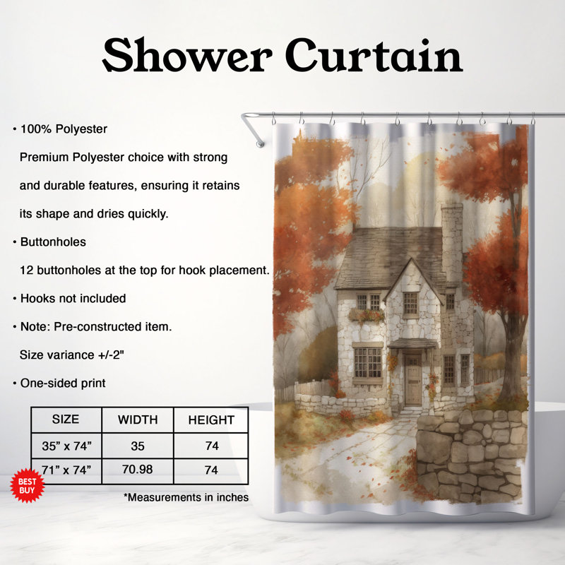 Rideau de douche Royst, H 74 po x l 71 po