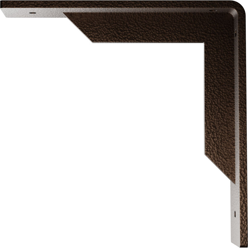 Support en acier Stockport, H 8 po x l 2 po x P 8 po, Bronze foncé martelé