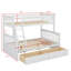 Lit superposé convertible simple / double, tiroirs inclus-530310414