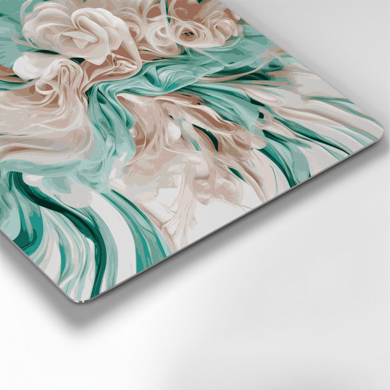 «Lyrical Abstraction», art mural gris en métal, H 12 po x l 12 po