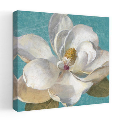 Art traditionnel turquoise avec des fleurs bleues