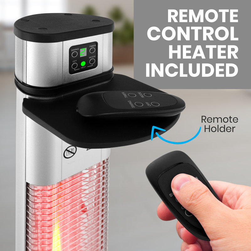 Stainless Steel Electric Infrared Patio Heater with Remote Control