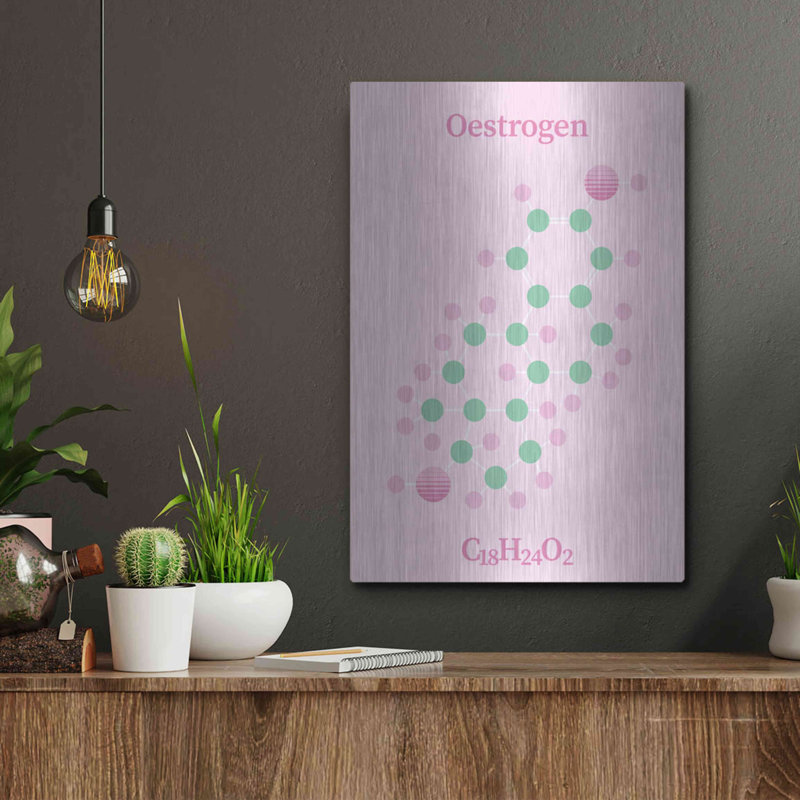 Art mural en métal «Ebest Design Molecule 2» d'Ebern Designs, H 16 po x l 12 po