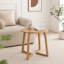 Table d'appoint ronde en bois massif avec pieds en forme de V-1646057186-1646057196