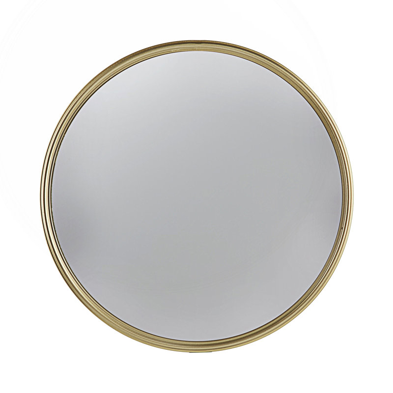  Mirror, Circle Mirror With Iron Frame, 15" x 15"