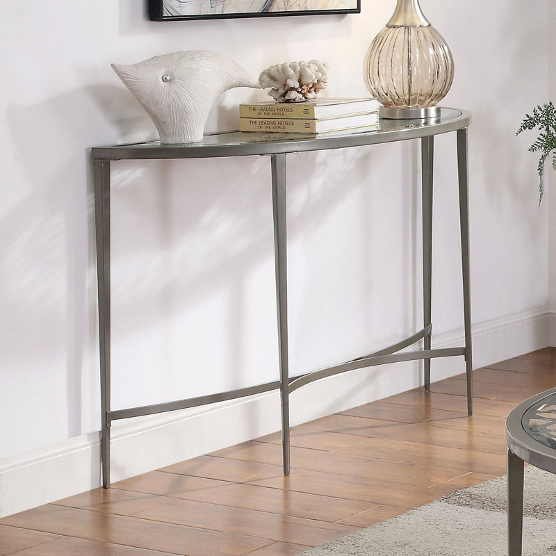 Savanna 45'' Glass Top Console Table