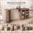 95" Extra Long Sofa Console Table with 360° Rotatable Storage Shelves