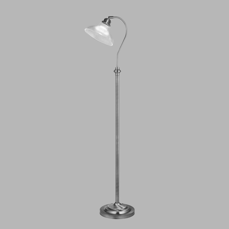 Almont 160cm Satin Silver Arched Floor Lamp