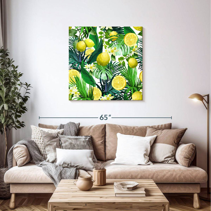 Leaves And Lemons, 36" H x 36" W