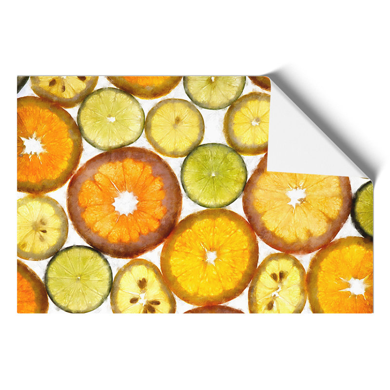 Sliced Citrus Fruit Painting - Frameless Print, 21cm H x 30cm W x 0.1cm D