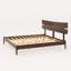 Cadre de lit plateforme avec tête de lit Gaythel, bois massif d'acacia, tête de lit à panneau de style moderne Mid-Century, capacité de 1 200 lb, garantie de 15 ans-1644250991-1644250985