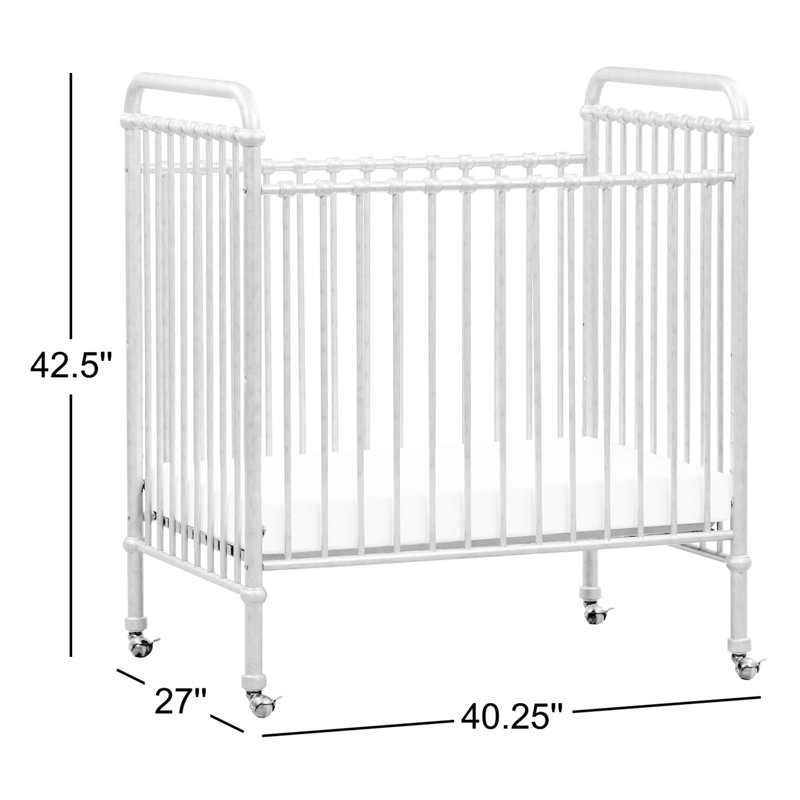 Abigail 3-In-1 Convertible Mini Crib, Vintage Gold