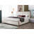 Kaleea Upholstered Queen Bed in Beige and Walnut