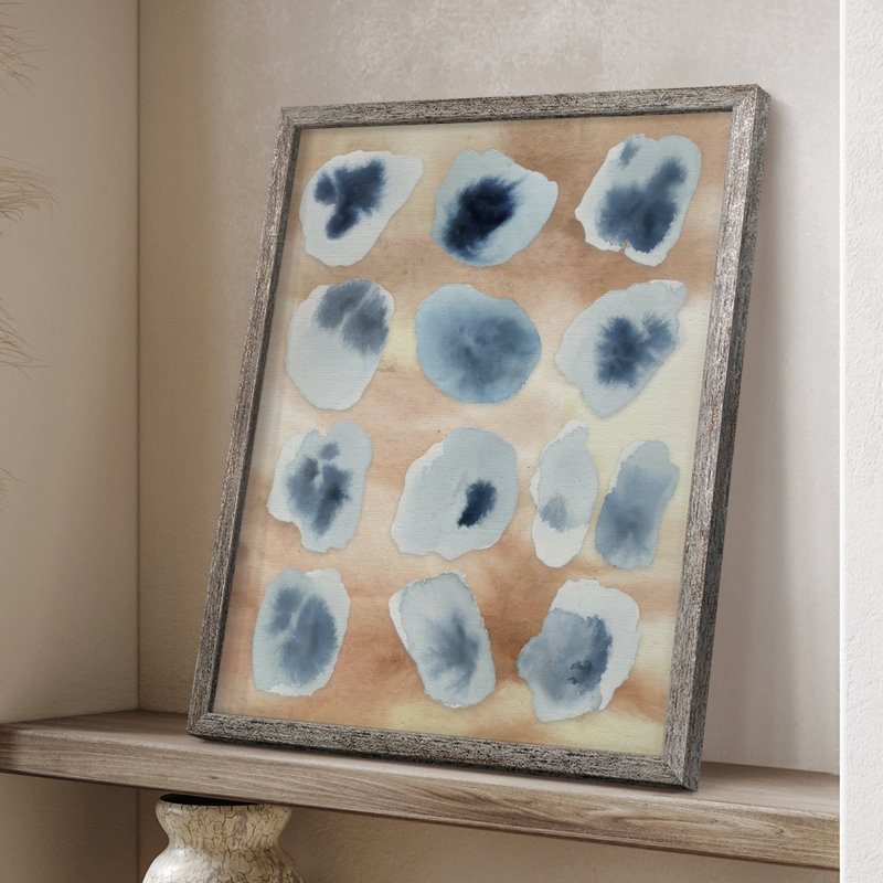 «Tile Serenity Fragments I», reproduction encadrée - bois massif, H 11 po x l 9 po