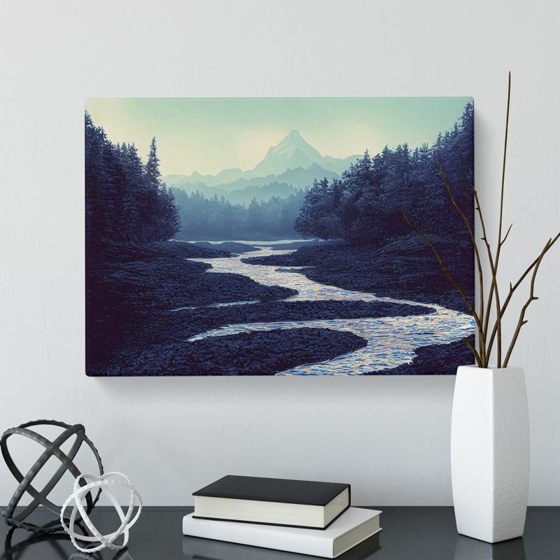 Unforgettable Forest River - Wrapped Canvas, 35cm H x 50cm W x 3cm D