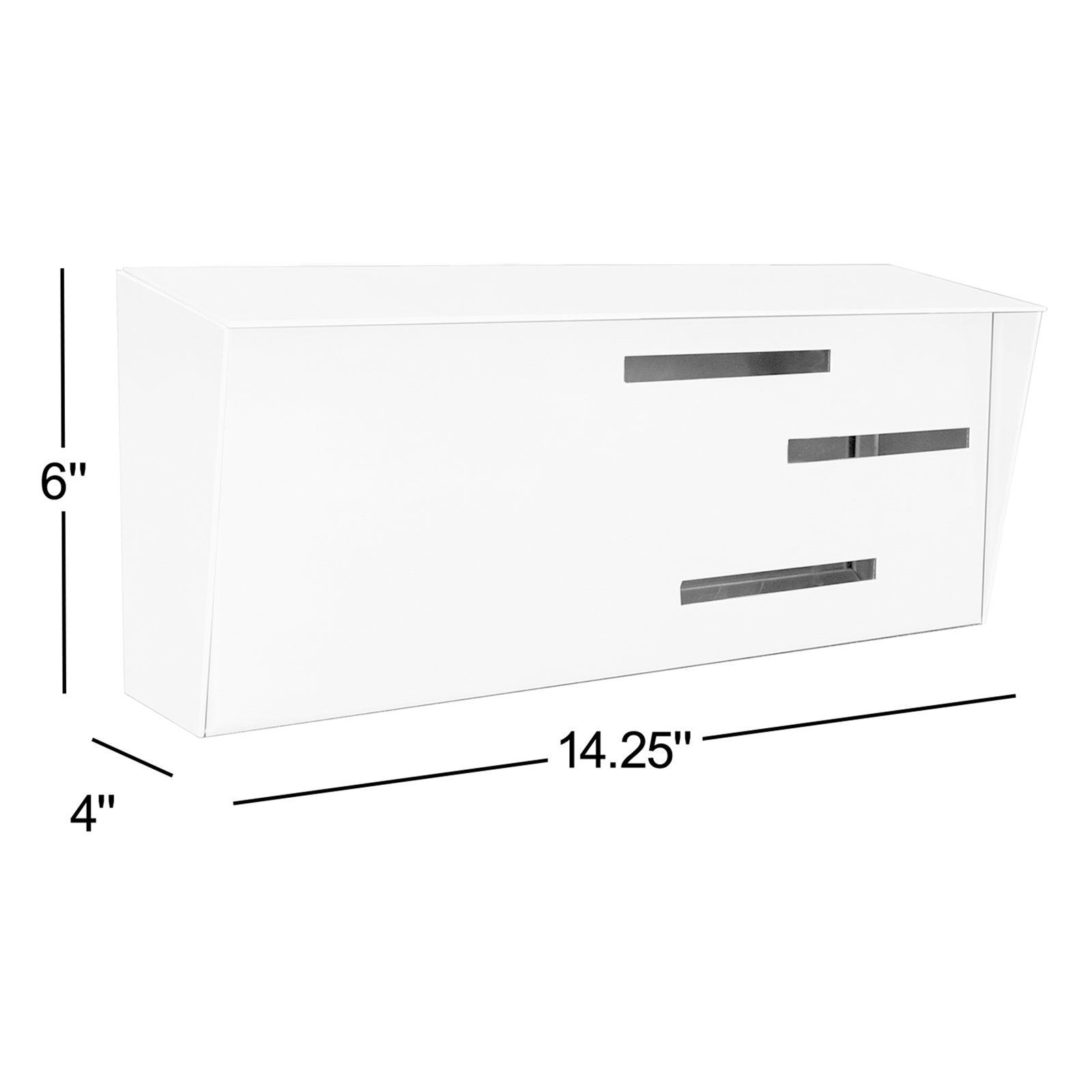 Modern Wall-Mounted Mailbox, White/Robin Egg