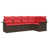 Structure brune / coussin rouge est en rupture de stock sélectionné