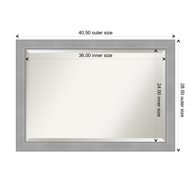ShipstStour Flat Wall Mirror, 29" x 41"