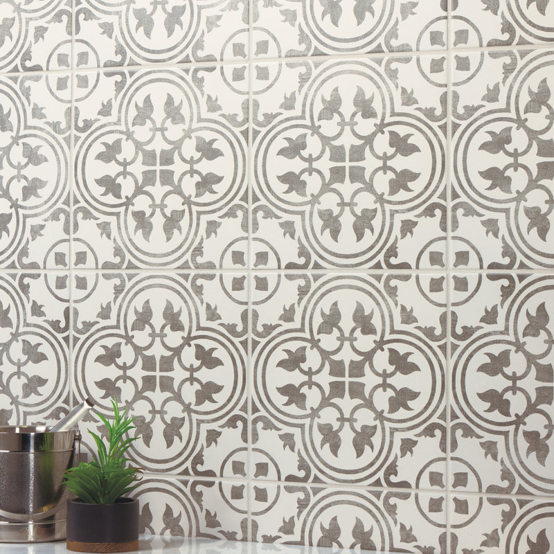 Daltile Memoir 12 x 12 Floor Tile (17 PCS Per Carton) (16.49 SQFT Per Carton), Petal Grey