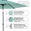 Parasol de patio 9 pi avec bouton poussoir inclinable et manivelle-292149891