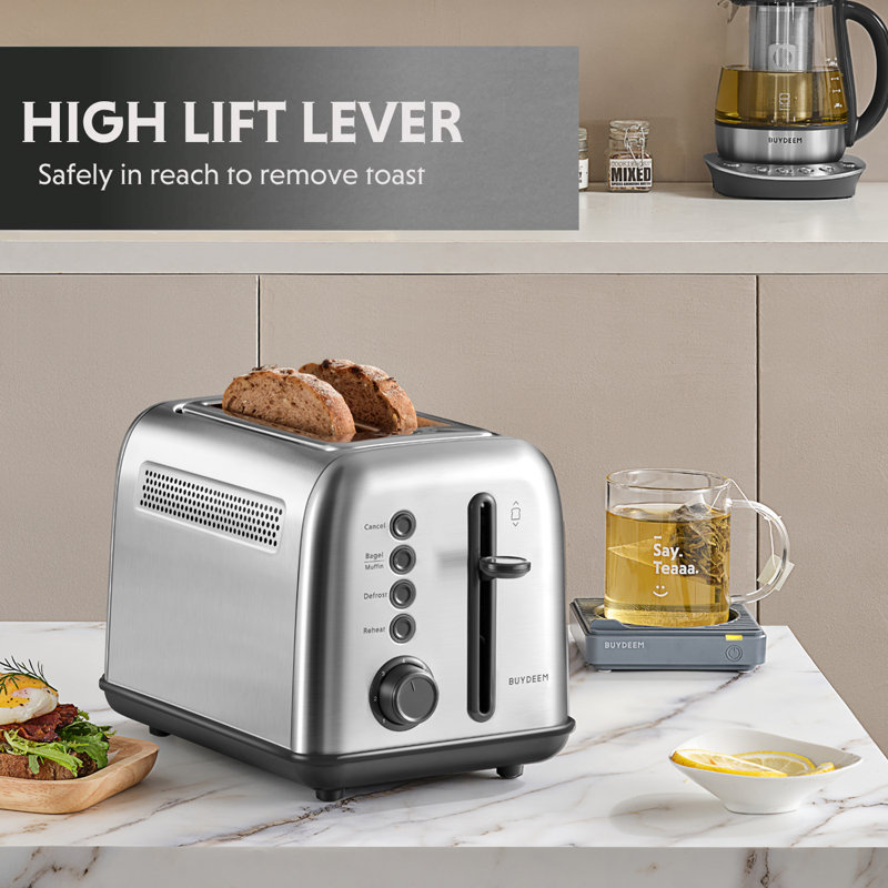 Buydeem 2-Slice Toaster, Silver