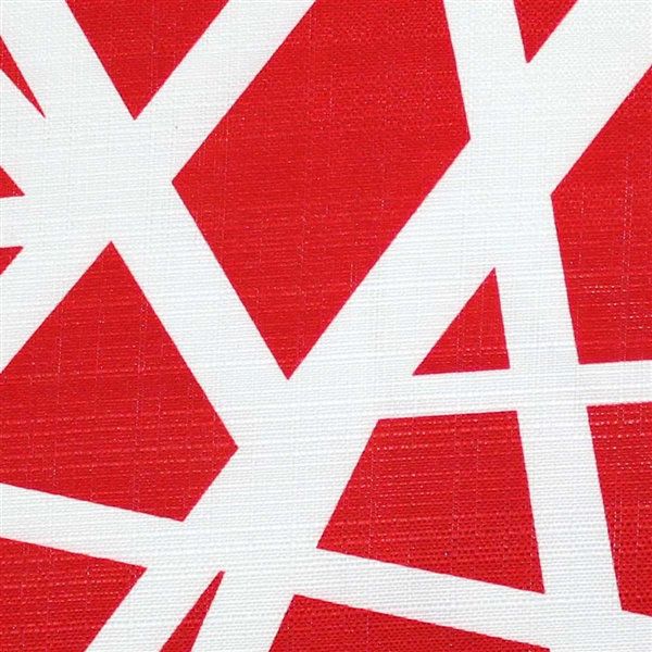Bird's Nest Geometric Throw Pillow, Red