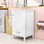 Meuble-lavabo compact compact avec lavabo en céramique, tiroir et organisateur double couche-375862599