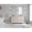 Cambridge 60 In. W X 22 In. D Double Sink Bathroom Vanity In Fine Grain With 2 In. Pearl Grey Quartz