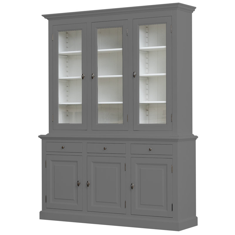 Berardina Display Cabinet, Mouse Grey
