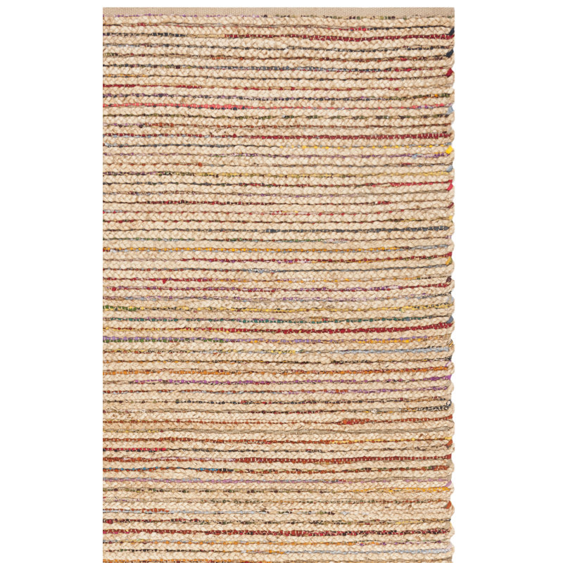 Tapis en jute tissé à la main Chupp, Tapis de couloir 2 pi 3 po x 8 pi