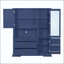 Buffet traditionnel autoportant avec huche, grande armoire de rangement pour garde-manger avec tiroirs, tablette de porte et tablettes réglables-1351583935