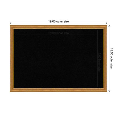 Black Cork Board Cordelia Thin Bronze Framed Bulletin Board Pinboard
