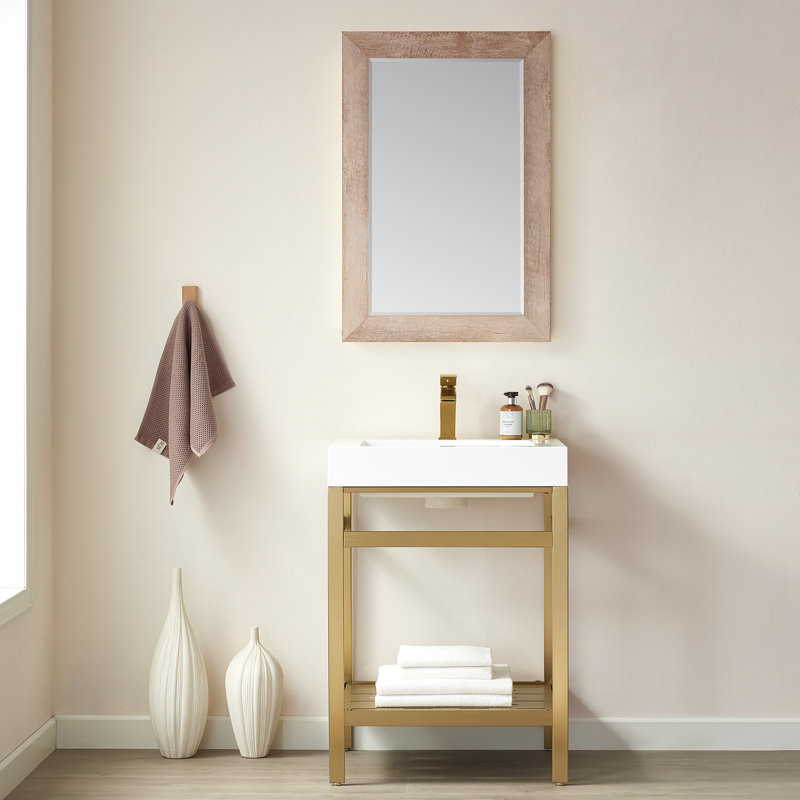 Engineered Wood Wall Mirror, 36" x 24", North American Logs