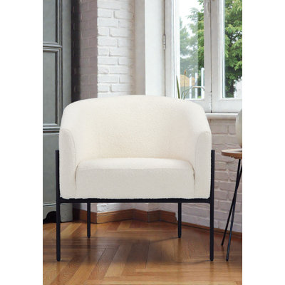     Fauteuil demi-tonneau en polyester l 29 po Pangea Home Amanda