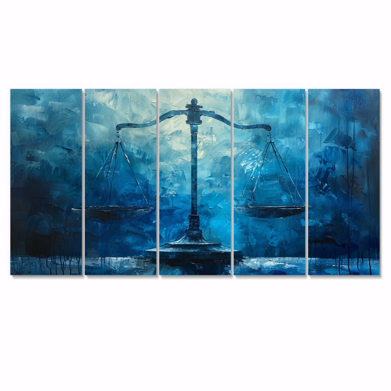 Ensemble de décorations murales astrales bleues et argent, H 32 po x l 80 po