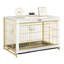 Double Door Pet Crate with Lockable Entrance and Pull-out Tray-329167901-290467084
