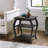 Black 2-Shelf End Table