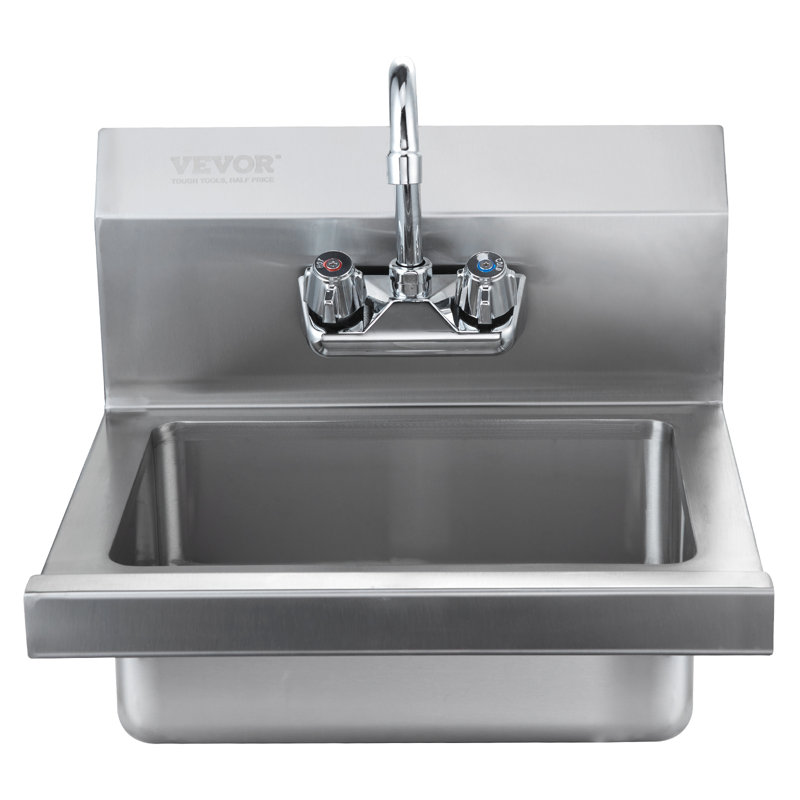 VEVOR 17'' L x 15'' W Kitchen Sink with Faucet