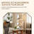 Contemporary Cut Corner Octagonal Scalloped Bathroom Vanity Mirror | Stainless Steel Frame-334324316-307394496