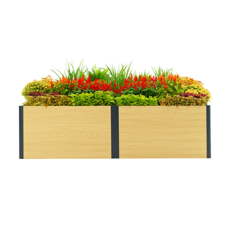 26" Tall 24" Wide Modular Metal Outdoor Raised Garden Bed, 26" H x 24" W x 96" D