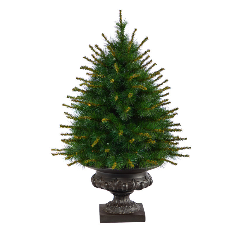 Sapin de Noël artificiel 3,5 'avec 50 lumières claires New England