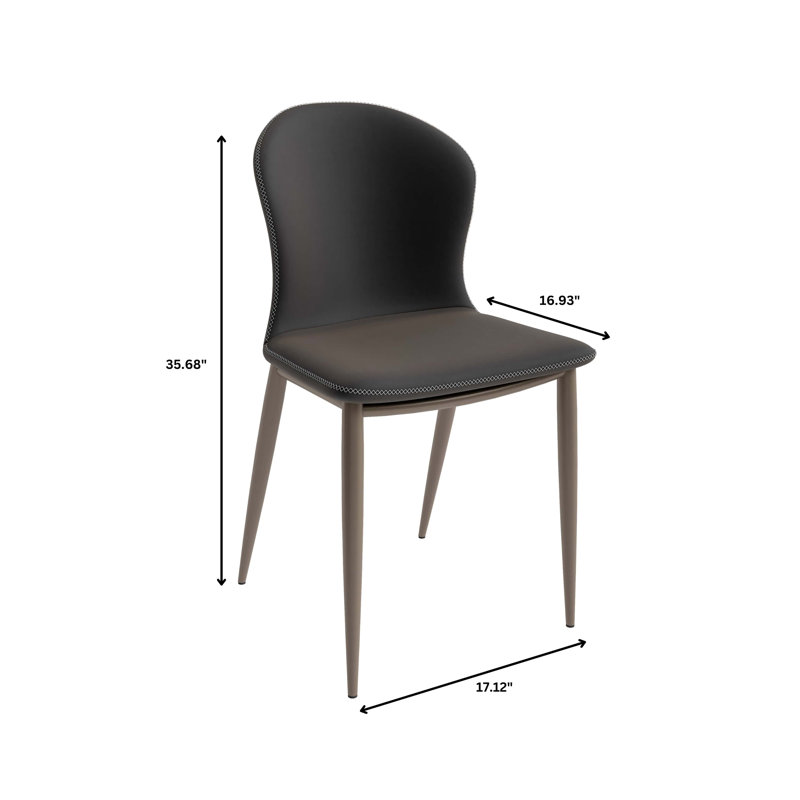 Ensemble de 4 chaises d'appoint rembourrées Leisuremod, Noir, noir, noir, noir