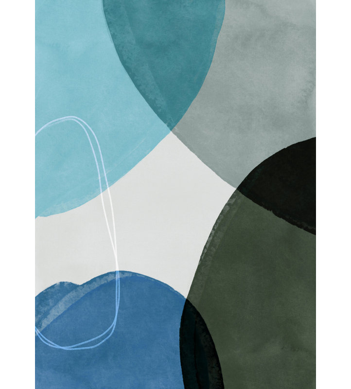 Wrapped Canvas Print, 76.2 cm H x 50.8 cm W, Blue/Gray
