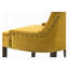Ensemble de 2 chaises de salle à manger rembourrées en velours, jaune et espresso-236288077