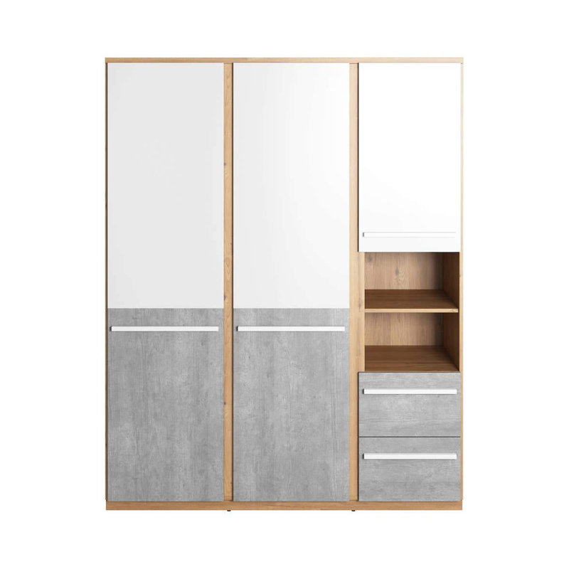 Cassilis 2 Door Solid + Manufactured Wood Wardrobe