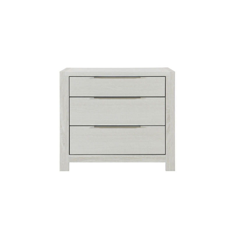 Table de chevet Jehoram Beige, aucun assemblage requis