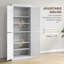 Garde-manger autoportant, armoire de rangement haute avec 4 portes et 2 tablettes réglables