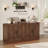 Sideboard Buffet Cabinet, Mid Century Modern Accent Cabinet with Doors, Wood Coffee Bar Media Console Credenza-388630684-388630680