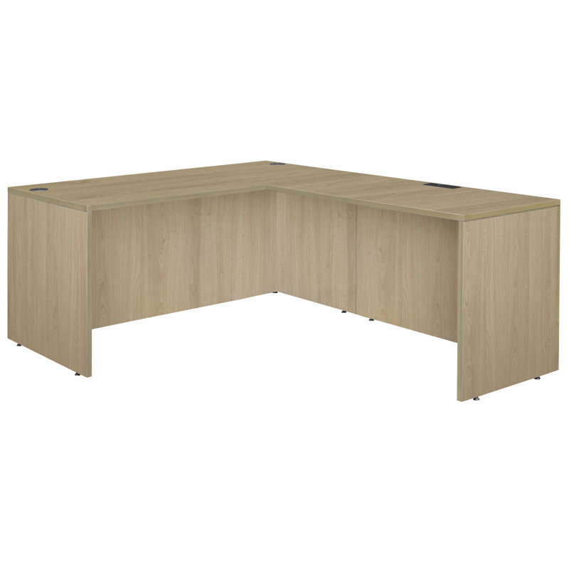 Inbox Zero Legacy 66 x 77 in. Executive L Desk Shell- Noble Oak