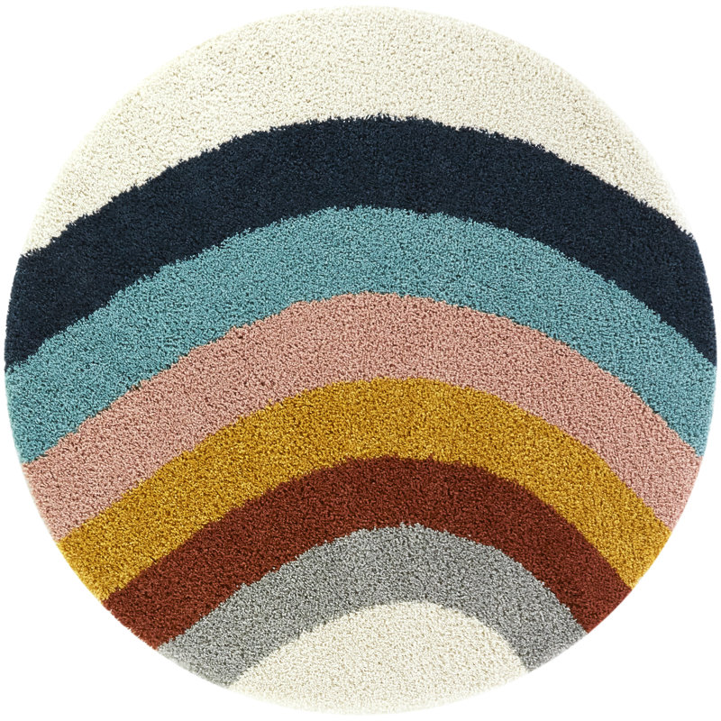 Camilo Blue/Pink/Brown/Grey Rug, Round 120cm